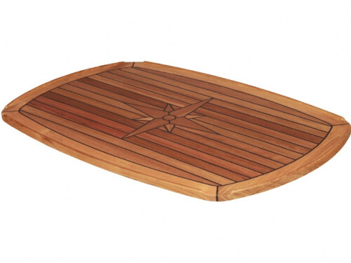 Eude teak tischplatte half - -,