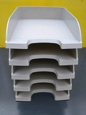 5 Stück Leitz Briefablage DIN A4 Hellgrau Grau Neuwertig 