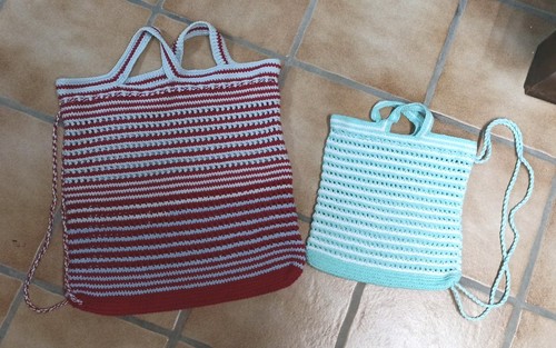 Strick tasche beutel - 2x,