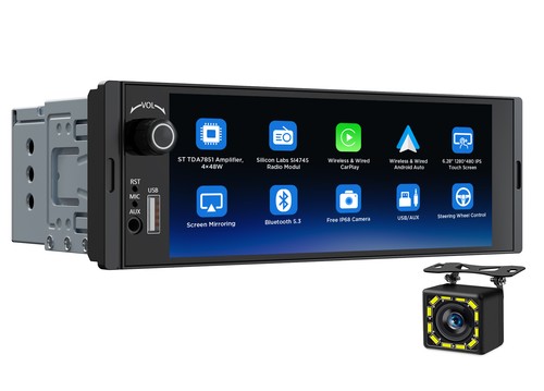 Ips 1din autoradio - 1din, apple