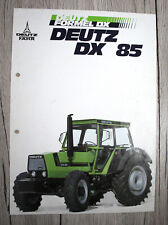 DEUTZ FAHR Original Prospekt Traktor DX 85 Formel DX
