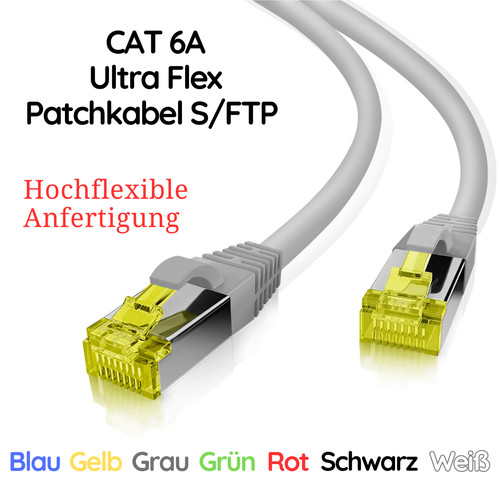 Cat6a ultra flex patchkabel - cat6a,