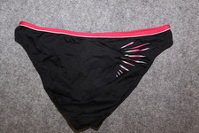 BIKINI UNTERTEIL BADE SLIP GRÖSSE 40 SCHWARZ MIT ROSA BUND AUFDRUCK HINTEN ARENA
