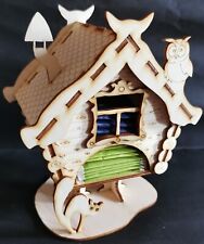 Deko Häuschen im Hexe Baba-Jaga Stil für Teebeutel - Pappel Holz - Handarbeit !