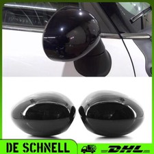 2Stück Spiegelabdeckung Spiegelkappen Glanz Schwarz Für BMW MINI R55 56