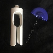 Tupperware Korkenzieher Flaschenöffner Weiß Blau