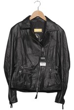BiBA Jacke Damen Anorak Jacket Kurzmantel Gr. EU 38 Leder Schwarz #vrwrvl0