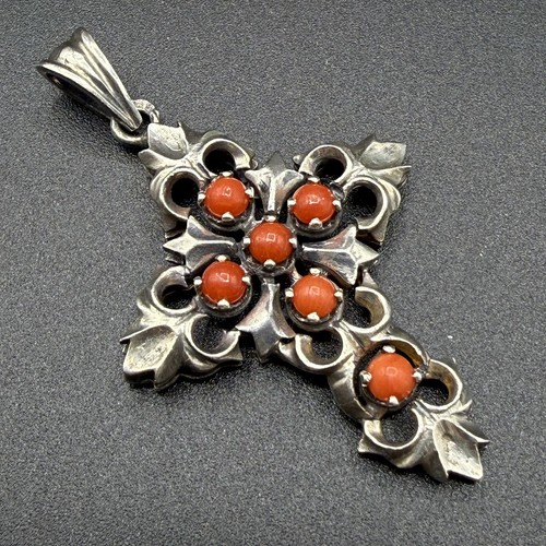 Jugendstil kreuz anhänger aus - jugendstil,