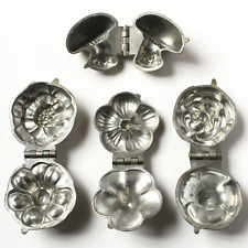 4 Marzipanformen Backformen Konditor Formen Bäckerformen 3 Blumen + 1 Pilz