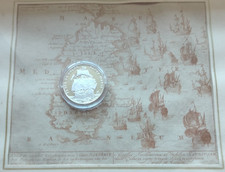 Karibik 10 Pesos  2005 PP  Silbermünze ° Santa Maria °