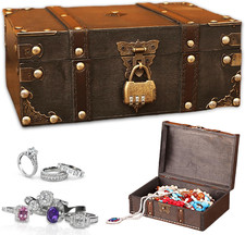 Vintage Holz Schatztruhe