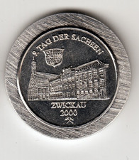 2 Stück Medaille Tag der Sachsen  2000 Zwickau  Souvenir Erinnungsstück Bergbau