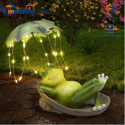 Solarbeleuchtete froschfigur - solarbeleuchtete,