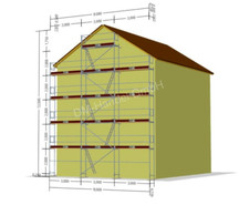 Neu Baugerüst Giebelgerüst 100qm Gerüst Fassadengerüst Stahlgerüst Durchstieg 3m