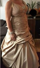 Brautkleid Miss Paris Creme/Gold Größe XL