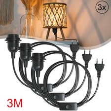 3x E27 Lampenfassung mit Kabel