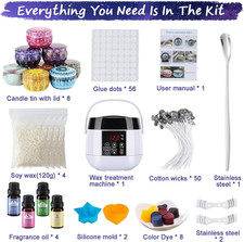 Elektrisches Kerzenherstellungsset mit Schmelztiegel DIY Wachsschmelzherstellungsset mit 480G...