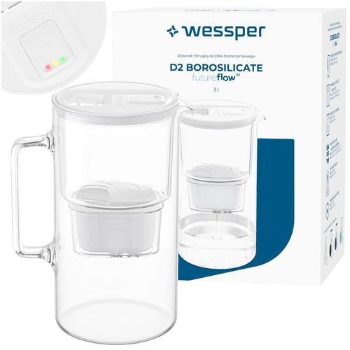 Wasserfilter kanne glas weiß - wasserfilter,