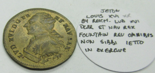 Jeton louis xvi - louis, dg
