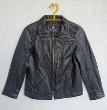BRUNO BANANI Lederjacke für Damen, Farbe Schwarz, Größe 40, Lammleder