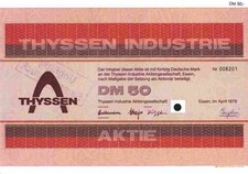 Thyssen Industrie1976 Essen Duisburg Mülheim Krupp Paris 50 DM Hoesch Rheinstahl