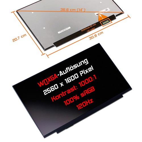 Wsuxga led ersatz - 14",