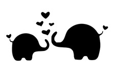 Schablone " Elefant mit