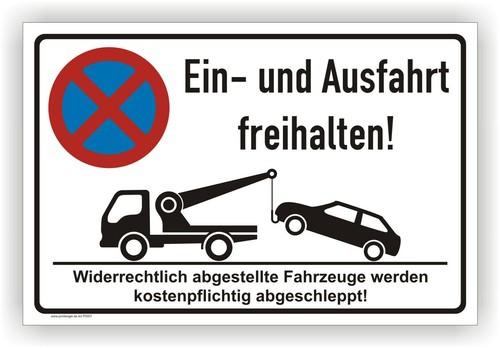 Schild ein und ausfahrt - -, ein-