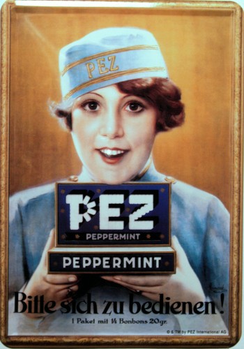 Blechschild pez peppermint - pez,