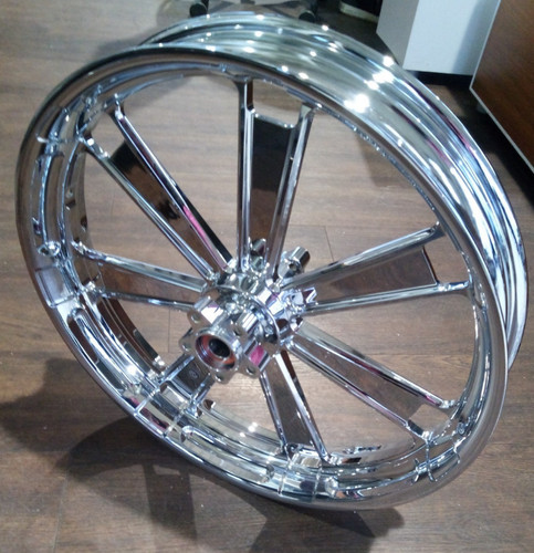 Schmiederad vorne verchromt