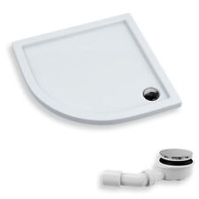 Duschwanne Viertelkreis Duschtasse 90x90x5 Dusche Acrylwanne mit Ablaufgarnitur