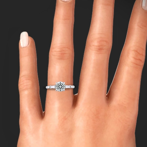 Rundschliff damen diamant ring - rundschliff,