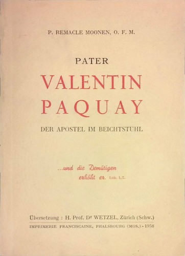 Pater valentin paquay der - valentin,