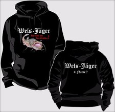 Sweatshirt Kapuzenpullover Hoody Angler Welsangeln Welsjäger Wallerfishing 208