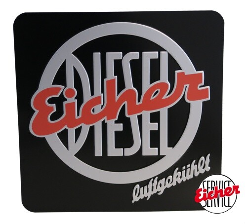 Eicher diesel stirnschild - diesel, 36