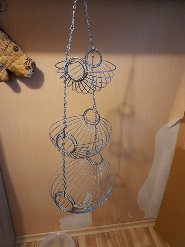Obstkorb hängend silber - obstkorb.,
