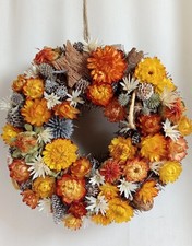 Trockenblumenkranz Trockenblumen Tischkranz Türkranz Trockenblumenstrauß 