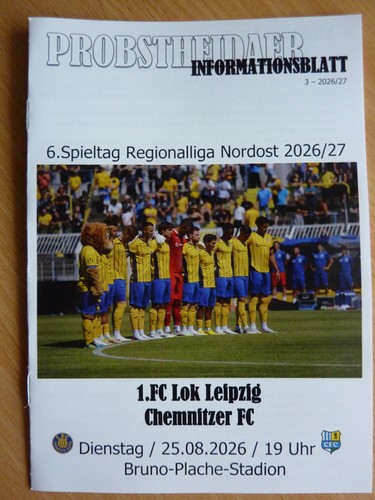 Programm fanausgabe fc lok - fanausgabe, 1.