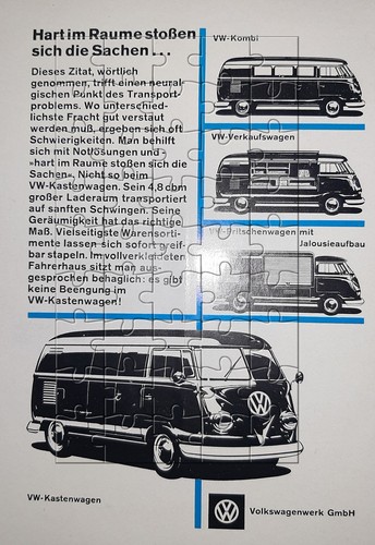 Werbeanzeige volkswagen bus - vw,