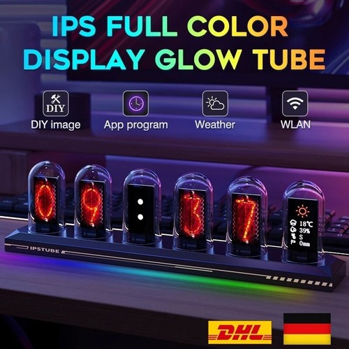 Ips rgb tube clock - tube,