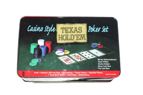 Poker set casino style texas - set,