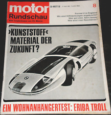 Motor Rundschau 08/67 Eriba Troll, Alfa Romeo 33, Formel 2, Versehrten-Fahrzeuge