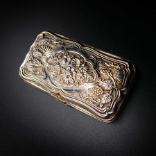 Pillenbox Silber vergoldet