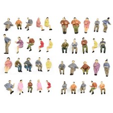 100x HO Maßstab 1:87 bemalte Figuren sitzende Personen Modelleisenbahn Anlage P