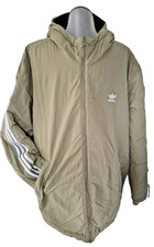 ADIDAS primegreen gefütterte Kapuzenjacke Wendejacke 3XL olivgrün / Schwarz