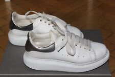 original Alexander McQueen Leather Lace Up Chunky Sneaker Gr. 39 white pearl OVP