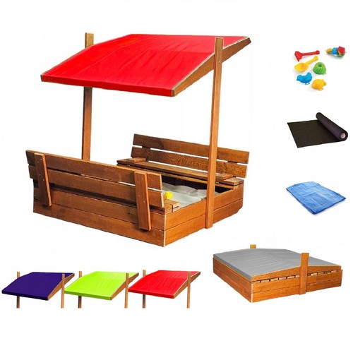 Sandkasten aus holz mit - sandkasten,