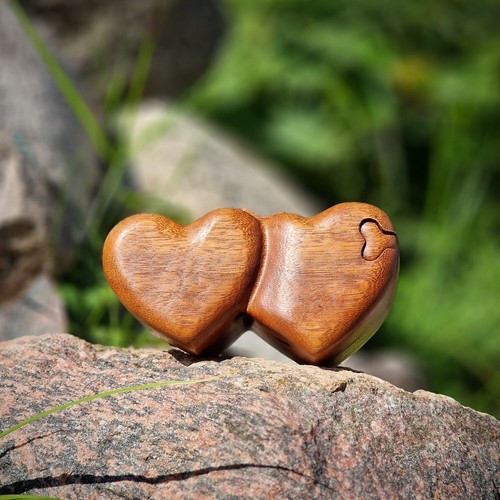 Budawi holz herz doppelherz - herz,