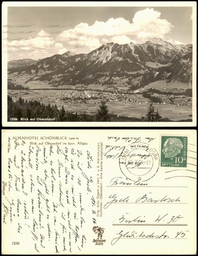 Ansichtskarte oberstdorf - ansichtskarte,