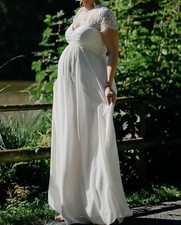 Hochzeitskleid Umstands - Brautkleid mit Spitzen in Größe 38 (M) 